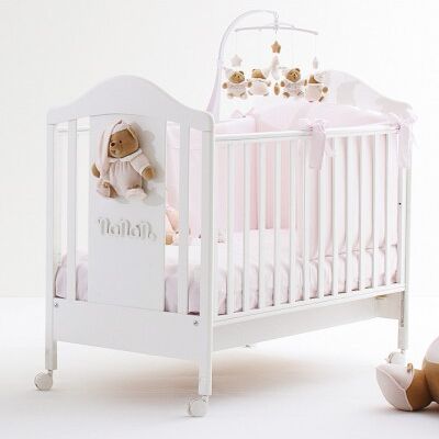 Nanan Lettino in Legno Puccio Baby Rosa 12301R