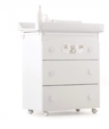 Azzurra Design Cassettiera Bagnetto Fasciatoio STAR BIANCO