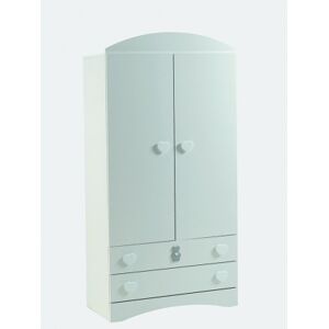 Bebex Armadio 2 Ante Serie FLIPPER Bianco Orso Grigio