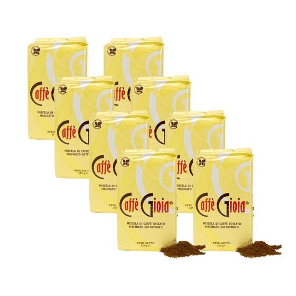 caffè gioia caffè macinato -  miscela oro macinato (8x250g) macinatura moka bustina 2 kg