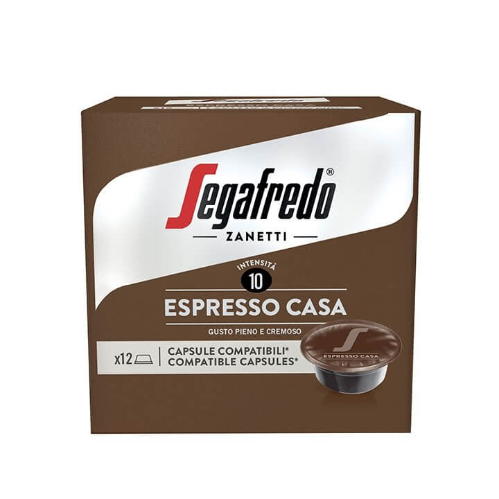 Segafredo 12 Capsule Caffè Espresso Casa Segafredo - compatibili Lavazza a Modo Mio