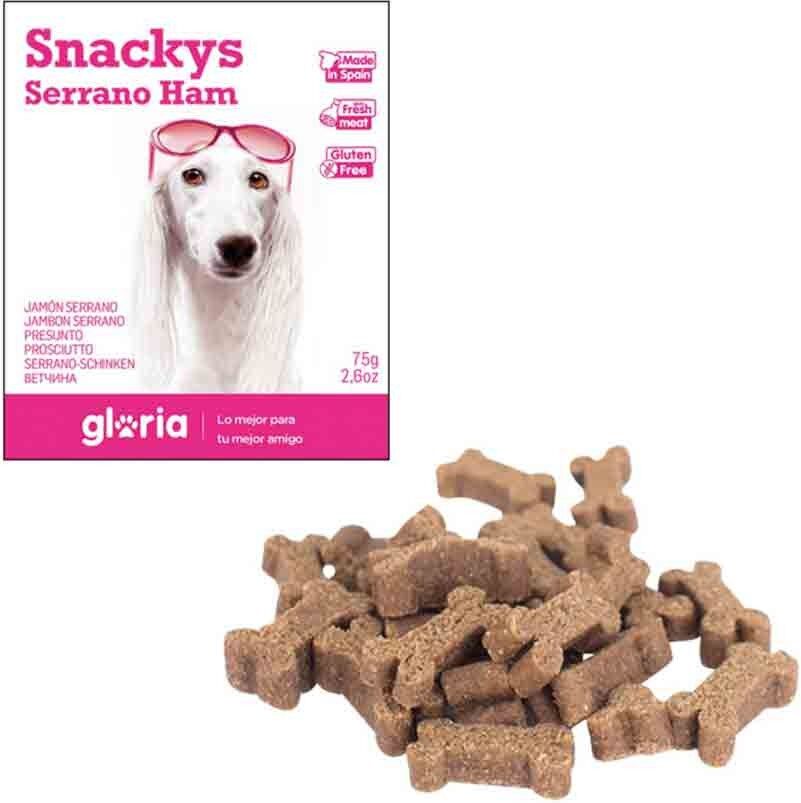 Snackys Gloria Snackys Snack al prosciutto serrano senza glutine per cane 75 g