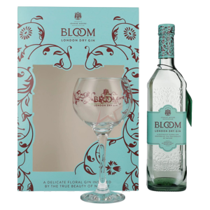 bloom gin bloom london dry gin con bicchiere 0,70 l / vol. 40,0%