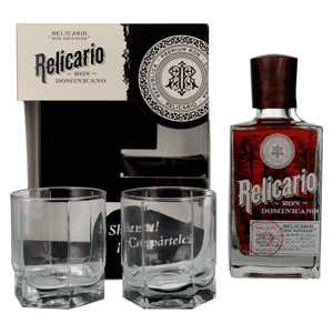 relicario rum relicario ron dominicano superior con 2 bicchieri 0,70 l / vol. 40,0%