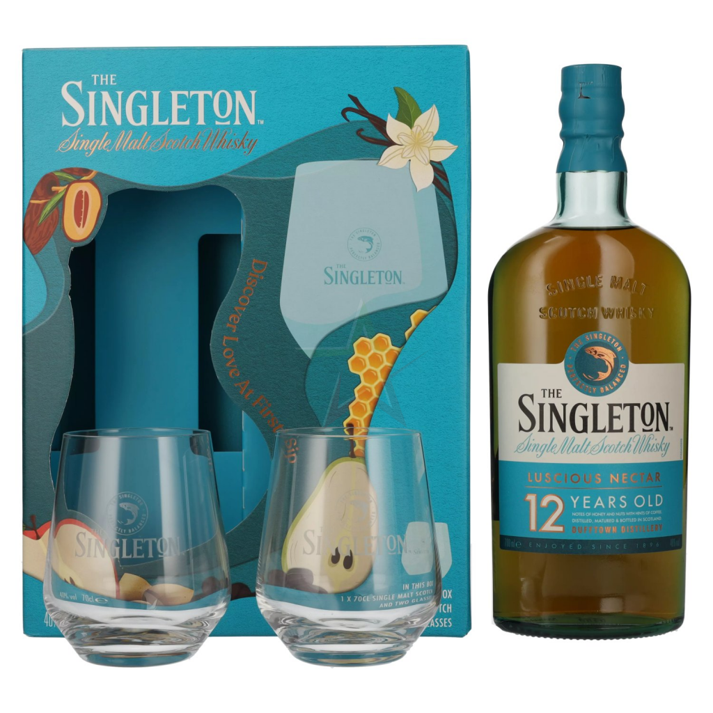 Singleton of Dufftown The Singleton Dufftown 12 Years Old LUSCIOUS NECTAR con 2 bicchieri 0,70 l / Vol. 40,0%