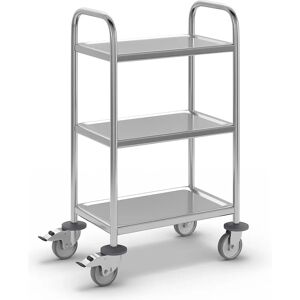 eurokraft basic Carrello di servizio in acciaio inox