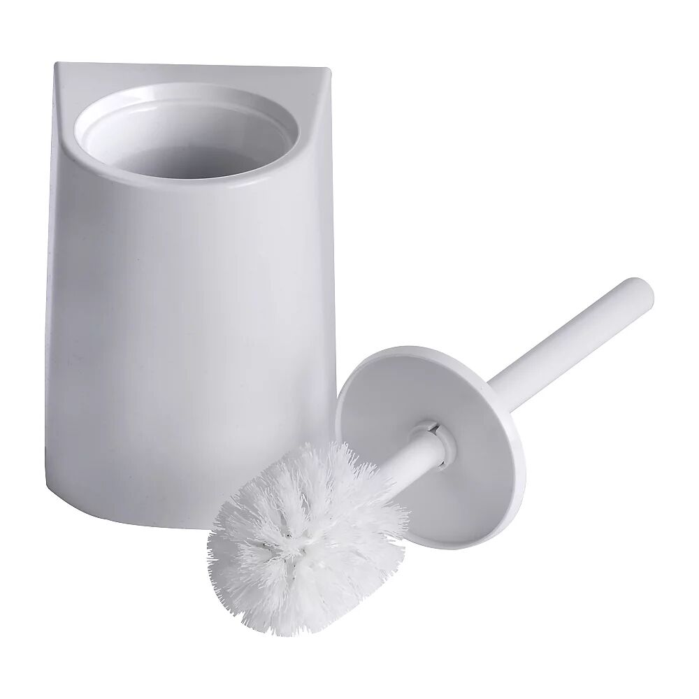cws scopino per wc con coperchio antiodore paradiseline, con spazzola sostituibile, bianco