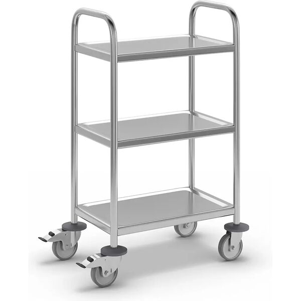 eurokraft basic carrello di servizio in acciaio inox