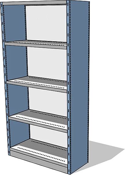 kaiserkraft scaffali e armadi modulari con pareti posteriori e laterali -