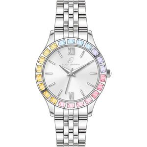 Luca Barra OROLOGIO DONNA IN ACCIAIO GHIERA CRISTALLI MULTICOLOR