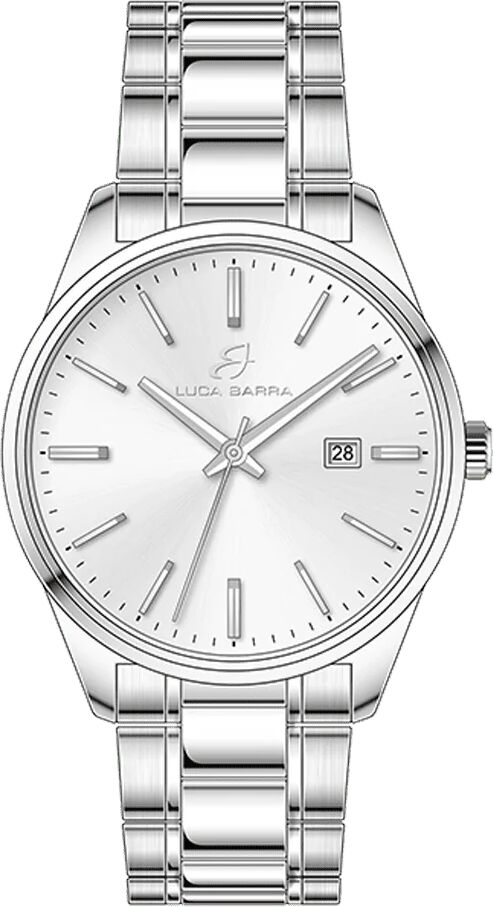 Luca Barra OROLOGIO UOMO IN ACCIAIO QUADRANTE BIANCO