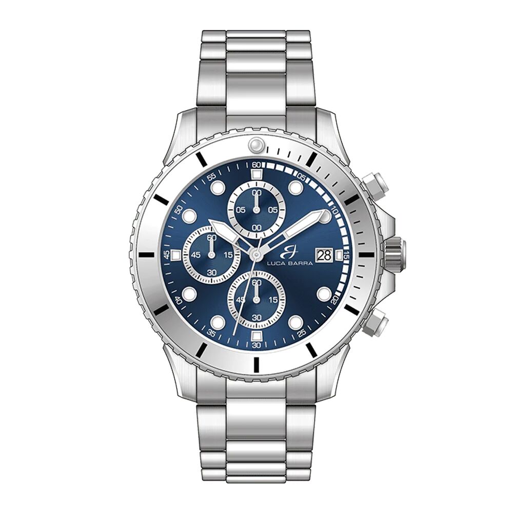 Luca Barra OROLOGIO UOMO IN ACCIAIO QUADRANTE BLU