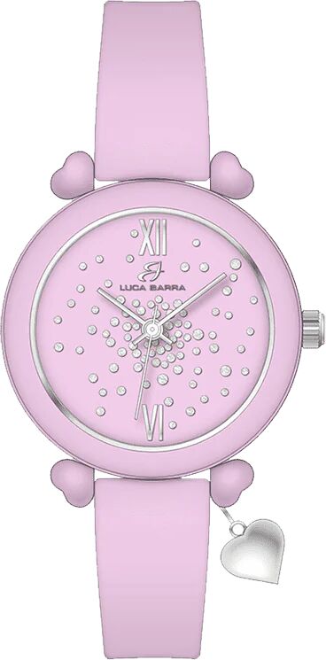 Luca Barra OROLOGIO DONNA IN SILICONE LILLA E CRISTALLI BIANCHI