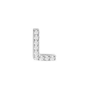 Luca Barra CHARM IN ACCIAIO CON CRISTALLI BIANCHI, Argento / L