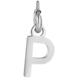 Luca Barra CHARM LETTERA IN ACCIAIO, Argento / P