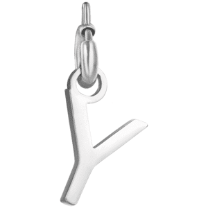 Luca Barra CHARM LETTERA IN ACCIAIO, Argento / L