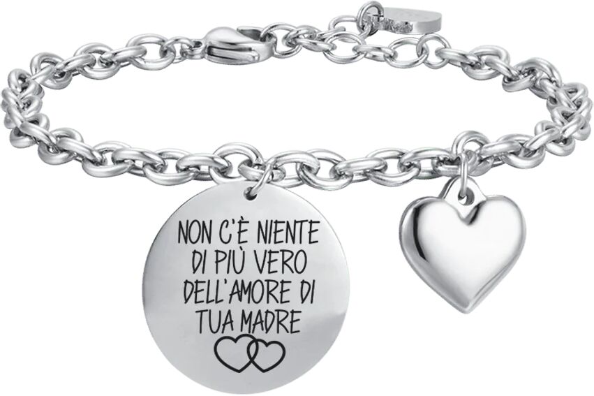 Luca Barra BRACCIALE DONNA IN ACCIAIO NON C'E' NIENTE DI PIù VERO DELL'AMORE DI TUA MADRE