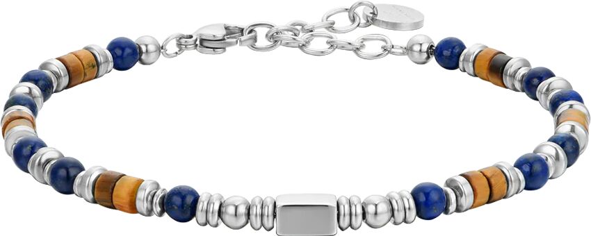 Luca Barra BRACCIALE UOMO IN ACCIAIO CON PIETRA LAPIS