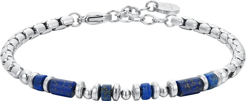 Luca Barra BRACCIALE UOMO IN ACCIAIO LAPIS BLU