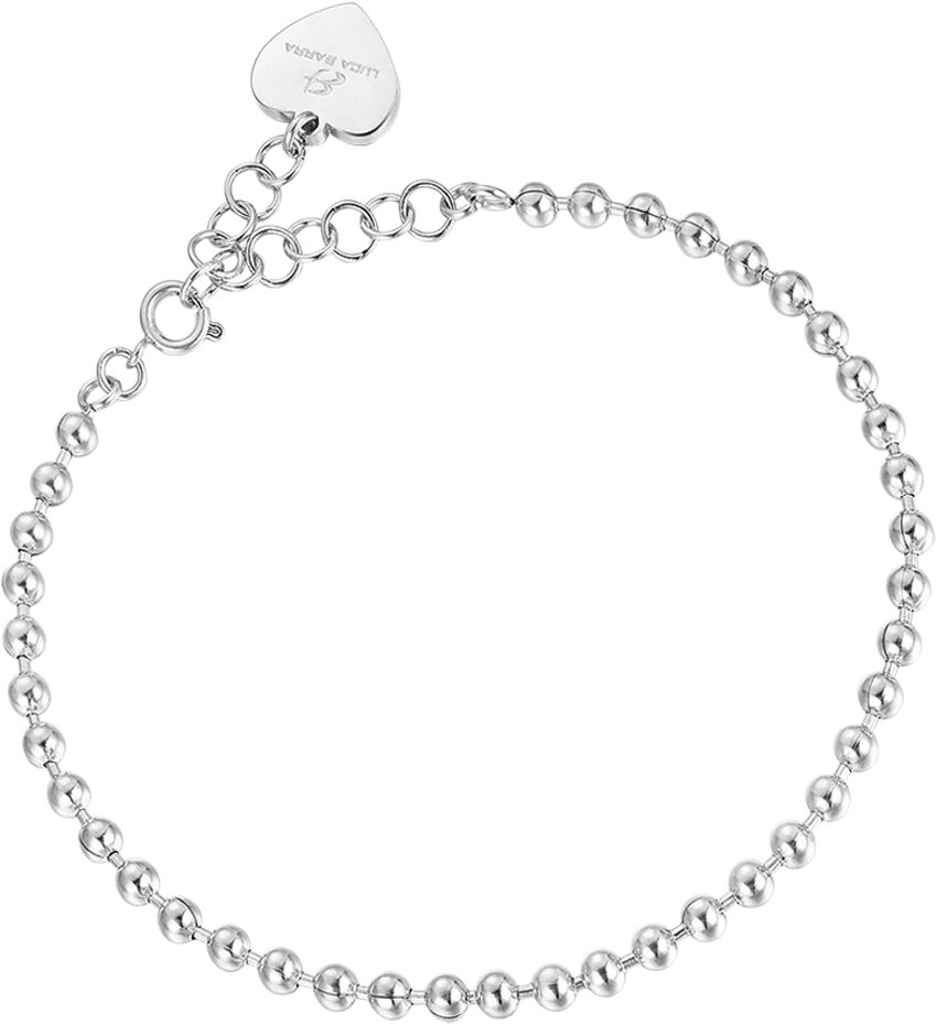 Luca Barra BRACCIALE DONNA IN ACCIAIO PALLINATO, Argento