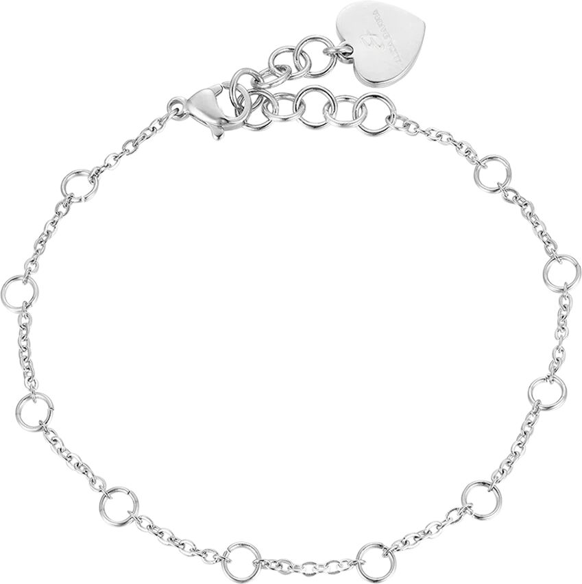 Luca Barra BRACCIALE DONNA IN ACCIAIO CON CERCHI, Argento