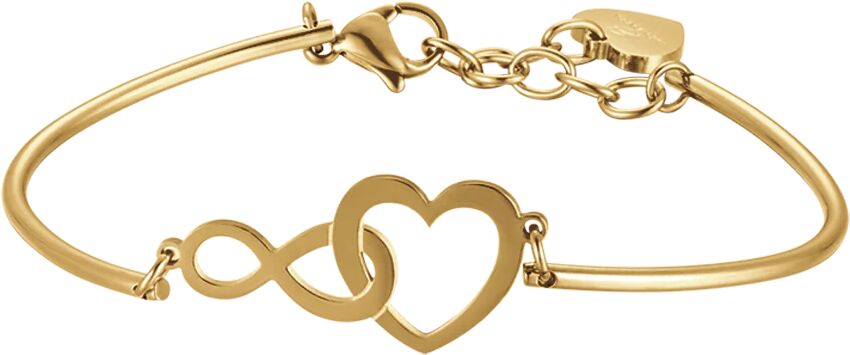 Luca Barra BRACCIALE DONNA IN ACCIAIO IP GOLD CON CUORE ED INFINITO