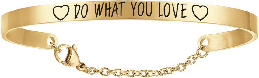 Luca Barra BRACCIALE DONNA IN ACCIAIO DORATO DO WHAT YOU LOVE