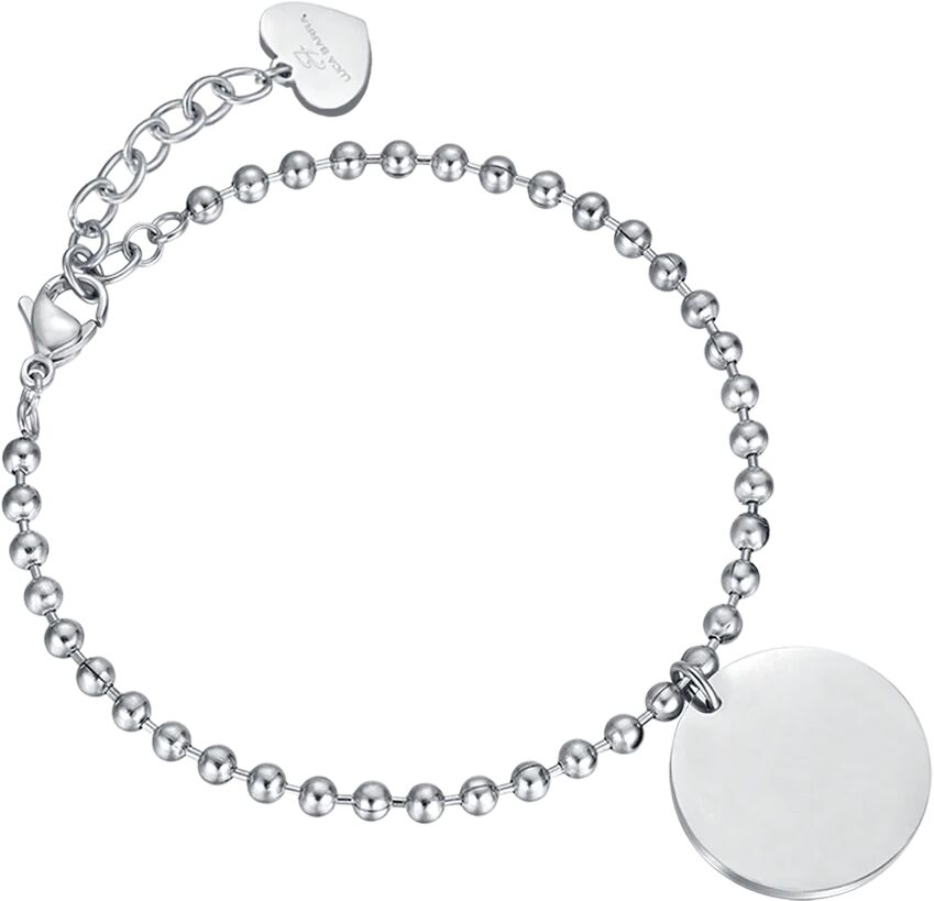 Luca Barra BRACCIALE DONNA PERSONALIZZATO IN ACCIAIO CON PIASTRA, Argento