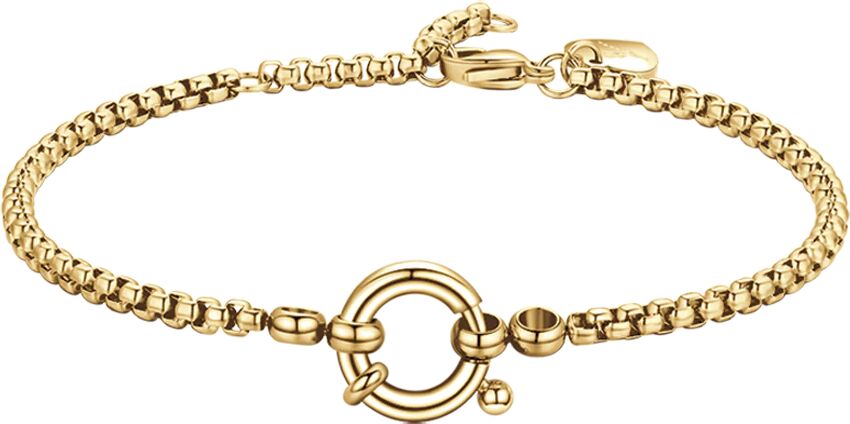 Luca Barra BRACCIALE DONNA IN ACCIAIO DORATO CON CERCHIO