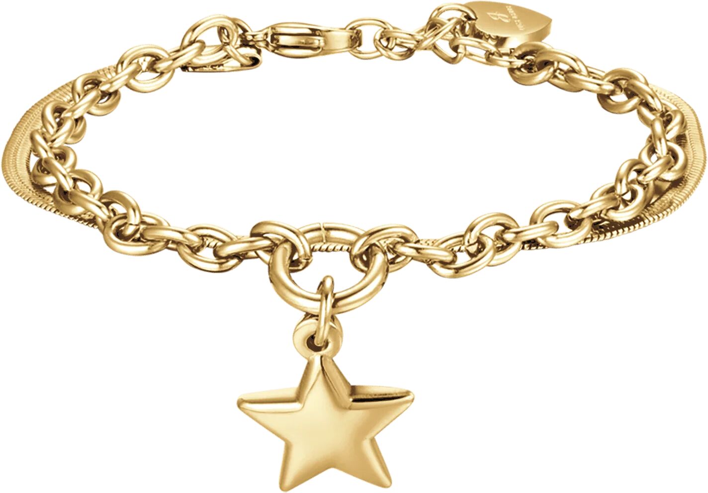 Luca Barra BRACCIALE DONNA IN ACCIAIO IP GOLD CON STELLA E CERCHIO