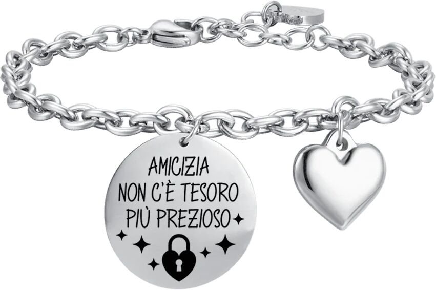 Luca Barra BRACCIALE DONNA IN ACCIAIO AMICIZIA NON C'E' TESORO PIù PREZIOSO