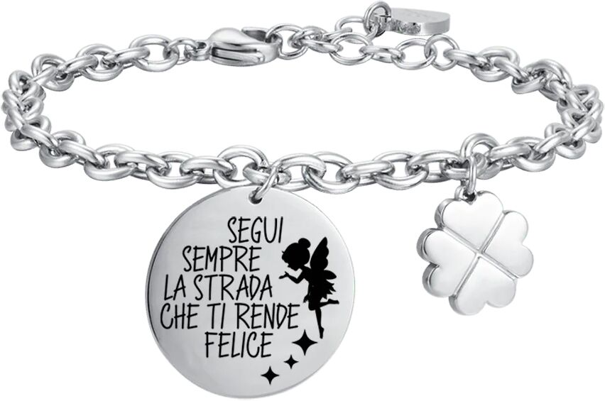 Luca Barra BRACCIALE DONNA IN ACCIAIO SEGUI SEMPRE LA STRADA CHE TI RENDE FELICE