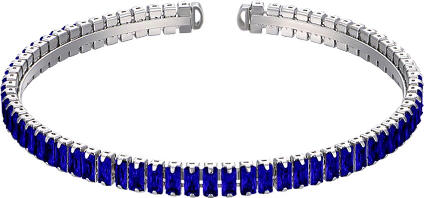 Luca Barra BRACCIALE DONNA IN ACCIAIO CON CRISTALLI BLU