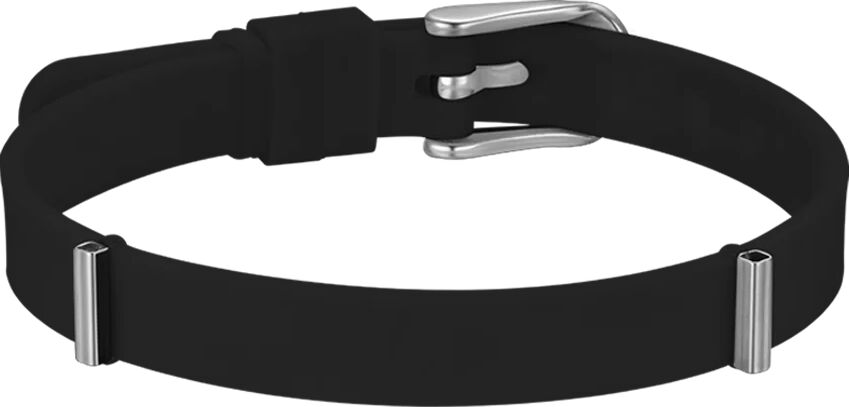 Luca Barra BRACCIALE DONNA IN SILICONE NERO