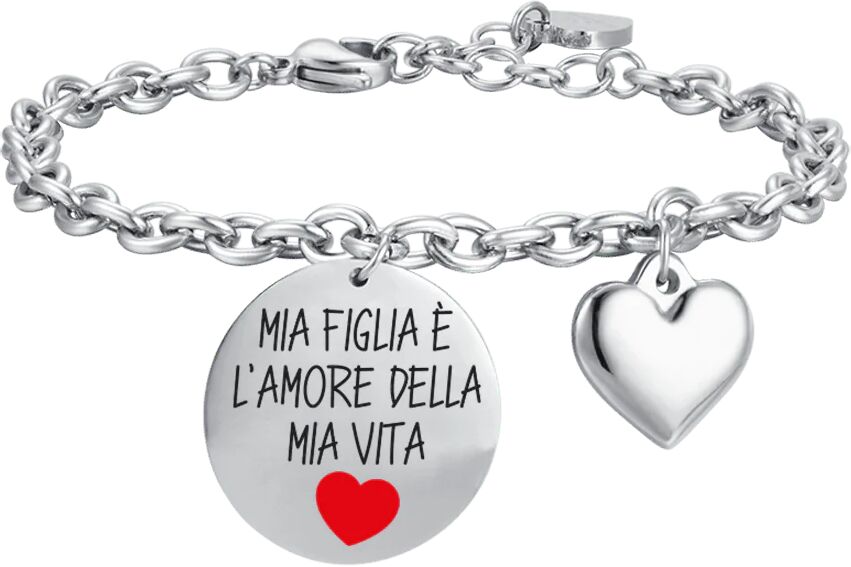 Luca Barra BRACCIALE DONNA IN ACCIAIO MIA FIGLIA E' L'AMORE DELLA MIA VITA