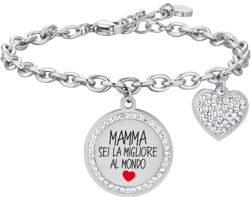 Luca Barra BRACCIALE DONNA IN ACCIAIO MAMMA SEI LA MIGLIORE AL MONDO