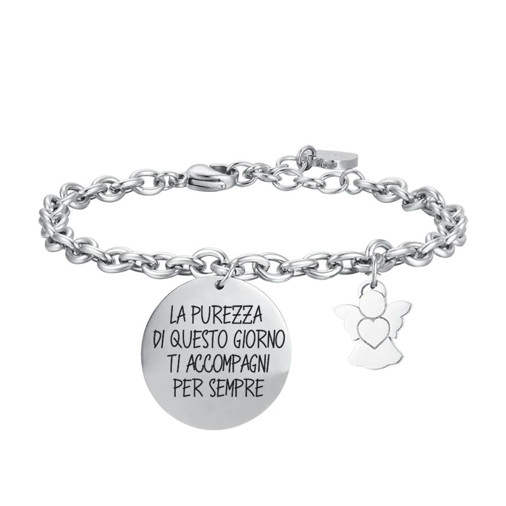 Luca Barra BRACCIALE DONNA IN ACCIAIO LA PUREZZA DI QUESTO GIORNO TI ACCOMPAGNI PER SEMPRE