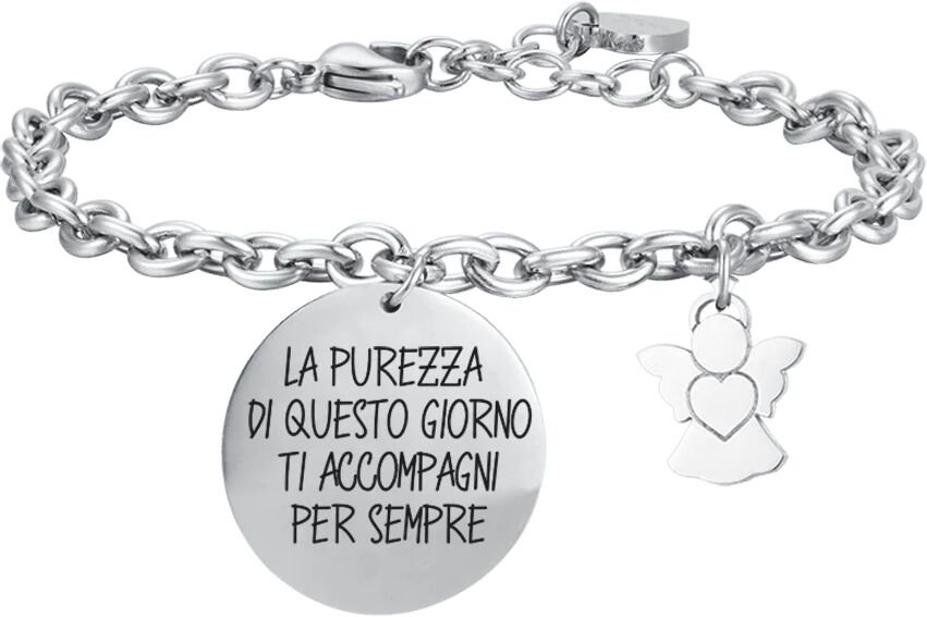 Luca Barra BRACCIALE DONNA IN ACCIAIO LA PUREZZA DI QUESTO GIORNO TI ACCOMPAGNI PER SEMPRE