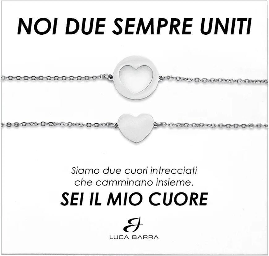 Luca Barra BRACCIALI DONNA IN ACCIAIO CON CUORI