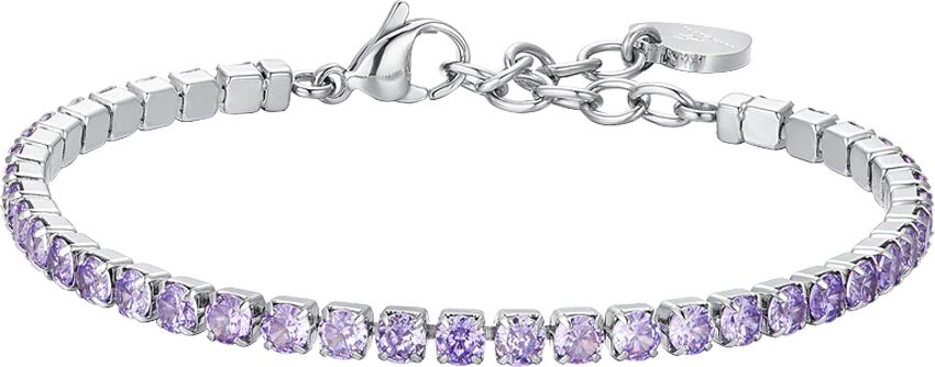 Luca Barra BRACCIALE TENNIS DONNA CRISTALLI VIOLA