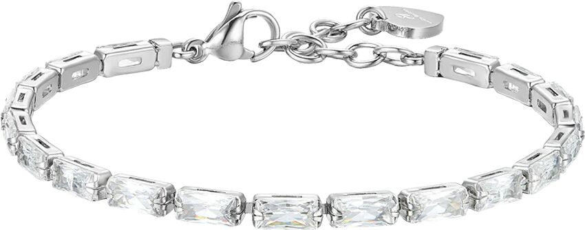 Luca Barra BRACCIALE TENNIS DONNA ZIRCONI BAGUETTE BIANCHI