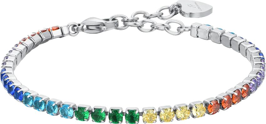 Luca Barra BRACCIALE TENNIS DONNA CRISTALLI ARCOBALENO