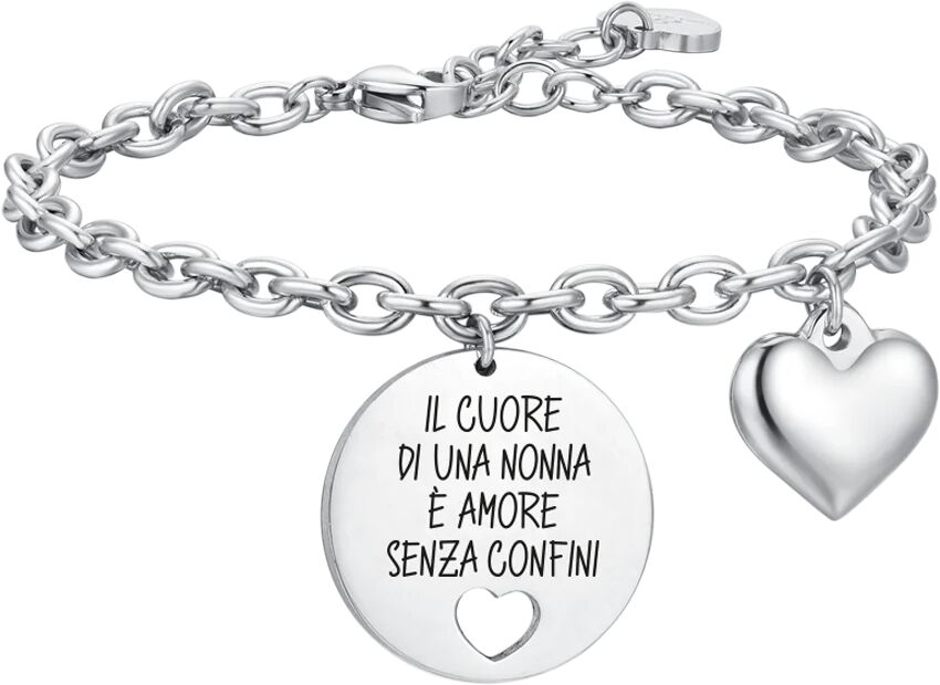 Luca Barra BRACCIALE DONNA IN ACCIAIO IL CUORE DI UNA NONNA