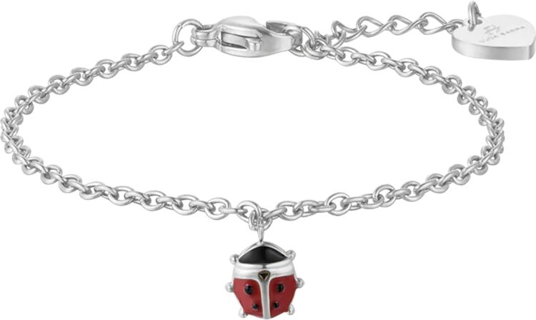 Luca Barra BRACCIALE BAMBINA IN ACCIAIO CON COCCINELLA