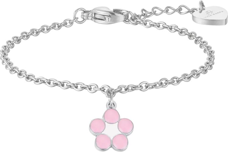 Luca Barra BRACCIALE BAMBINA IN ACCIAIO CON FIORE