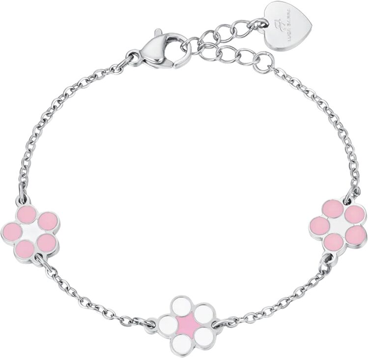 Luca Barra BRACCIALE BAMBINA IN ACCIAIO CON FIORI