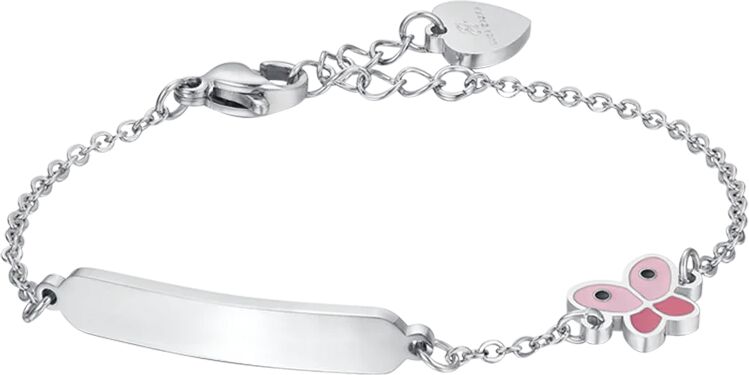 Luca Barra BRACCIALE BAMBINA IN ACCIAIO CON FARFALLA