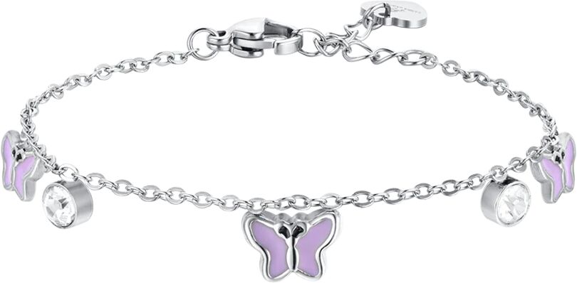 Luca Barra BRACCIALE BAMBINA IN ACCIAIO SMALTO VIOLA