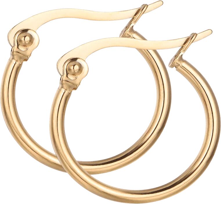 Luca Barra ORECCHINI DONNA CERCHIO IN ACCIAIO DIAMETRO 13 MM, Oro