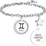 Luca Barra BRACCIALE DONNA IN ACCIAIO SEGNO ZODIACALE GEMELLI PIASTRA